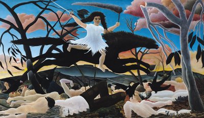 Oorlog, of de Rit van Discord, 1894 door Henri Rousseau